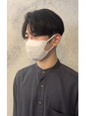 シースルーアップバングマッシュ