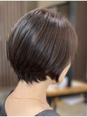 ショートカットショートボブベージュカラーグレージュカラー