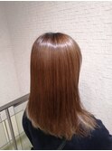 ブリーチなしダブルカラー＆潤艶ストレート