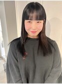 ぱっつんワイドバング