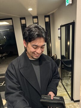 エッファセ 北本店(efface) メンズカット×再現性パーマ×ネイビーブラック×ダークトーン