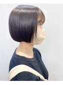 【松戸　石山】丸みコンパクトミニボブ顎ライン黒髪ボブ