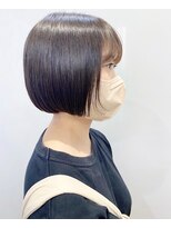 モリオフロムロンドン 松戸店(Morio from London)&nbsp;【松戸　石山】丸みコンパクトミニボブ顎ライン黒髪ボブ