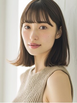 アルトリスト(Altruist Aging×HAIR&SPA) ★ダークアッシュ大人ガーリーボブ着物ミディアムレイヤーカット