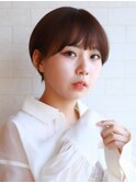 こなれミディ/前髪/黒髪/ボブルフ/ネビージュ/小顔/ワンレン