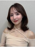 顔周りレイヤーカット/イメチェンヘアスタイル/外ハネボブ/韓国