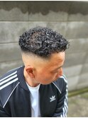 フェードカット×アイロンパーマハードカール