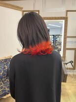 コワファースト 大分(COIFF1RST) ブリーチあり!オレンジブラックの裾カラー