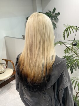 ミーム 原宿 表参道(meme) ◎ブロンドハイトーンカラーデザインカラーアンブレラカラー金髪