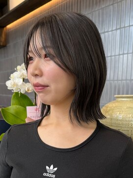 ノード(NODE) 栄外ハネナチュラル大人可愛い韓国ボブ　切りっぱなしボブ