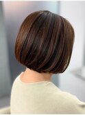 似合わせショート/ショートボブ/マロンベージュ/江坂