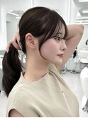 前髪顔まわり韓国ヘアレイヤーカットサイドバンク2wayバンク韓国