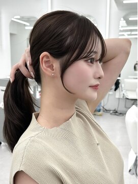 アマトウキョウ アユンチェ(AMA TOKYO×AYUNCHE) 前髪顔まわり韓国ヘアレイヤーカットサイドバンク2wayバンク韓国