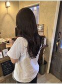 艶髪グレージュ×韓国風巻き仕上げ