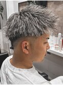 ホワイトハイライトツイストショート