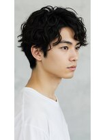 キャンバス バイ ネオリーブ 横浜西口(Canvas by neo.)&nbsp;サーフカール/ブルーブラック/フェザーパーマ/横浜/横浜駅/sk50