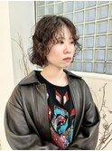 20代30代ボブパーマくるくるパーマ顔周りカット岡山パーマ