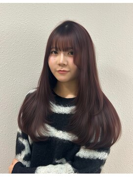 カラ ヘアーサロン(Kala Hair Salon) レイヤー×ピンクブラウン