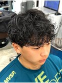 MEN’S HAIR/サーフカール/刈り上げセンターパート/北堀江