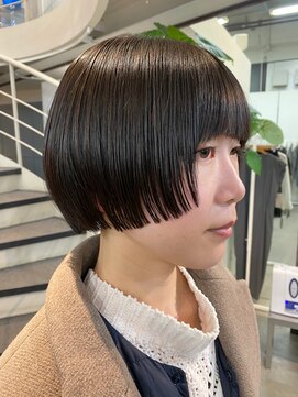 ボブ/前上がりボブ/コンパクト/ショート/黒髪ボブ