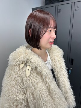 コエ(koe') ぱつっとボブ × 暖色ブラウン＊
