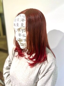 コマ(coma) 【coma中野】艶っぽレッドハイライトカラー