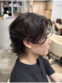 サーフカールニュアンスパーマフェザーパーマ波巻きパーマ渋谷
