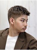 メンズショートナチュラルブラウンベリーショート大人刈り上げ