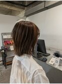 白髪ぼかし×ボブ
