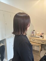 ロッカ(ROCCA)&nbsp;チェリーブラウン「外巻き×艶感」大人ナチュラルボブ