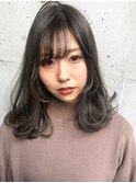 ハイライトカラー☆シースルーバング☆小顔☆ミディアム
