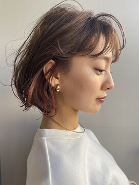 ブラウヘアアンドケア(care) イヤリングカラー&アンティークレッド