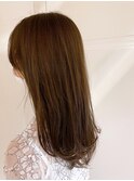 ベージュセミロング_ピンクベージュ_ba362111
