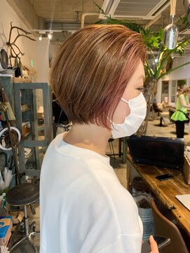 ナルヘアー 越谷(Nalu hair) 大人かわいい/前髪なしショートボブ