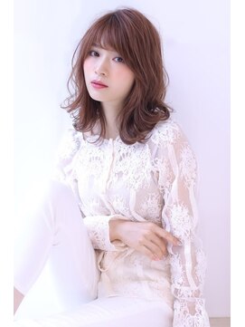 オーロ 緑地公園店(ORO) ローライトココアブラウン大人かわいいゆるふわフリンジウェーブ