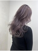 (稲毛)ラベンダーハイライトゆる巻きロング
