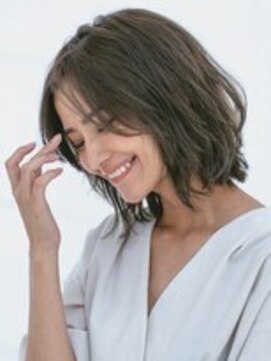 アース 川崎店(HAIR&MAKE EARTH) レディース_ミディアム_ボブ_オリーブベージュ_大人