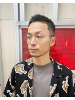 メリケンバーバーショップ トーキョー(MERICAN BARBERSHOP TYO)&nbsp;YS STILE.束感ショート.波巻き.ハイライト.マッシュパーマ116
