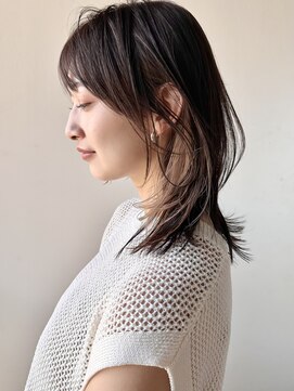 ガーデン オオタカノモリ(garden otakanomori) インナーグレージュ×小顔前髪×くびれレイヤー×艶髪ミディx