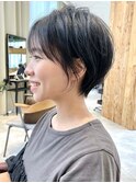 ショートヘア/前髪あり/髪質改善/白髪ぼかし/阪急豊中