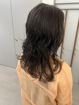 ローレンアオ(LOREN AO) デザインカラー/レイヤーカット/ウエットヘア/オリーブベージュ