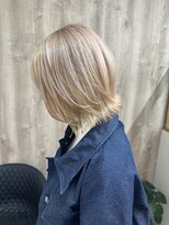 ウニレ バイ センス(unire by sense)&nbsp;【ブリーチ１回】透明感ホワイトベージュカラー