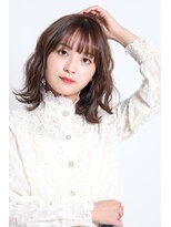 ヘアサロン ナノ(hair salon nano)&nbsp;ミディアムボブ/巻き髪ベージュスタイル