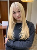 ブロンドヘア×レイヤー