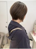 ショートボブ/似合わせカット/ホワイトグレージュ/ハイライト