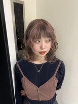 クペウファルベ(cope'u FARBE)&nbsp;ブロックカラー/ピンクベージュ×グレージュ