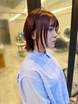 フラム 渋谷(flamme) ボブレイヤー◎ワインレッド