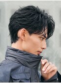 天神ニュアンスパーマフェザーパーマセンターパートウルフカット