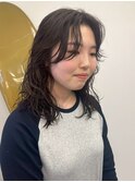 ミディアムヘア/ウルフパーマ/ナチュラルパーマ/西千葉