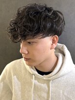 ニコ トウキョウ ヨコハマ(nico) メンズセンターパートウルフセンターパートニュアンスパーマ襟足